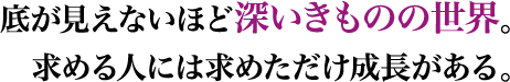 底が見えないほど深いきものの世界。求める人には求めただけ成長がある。